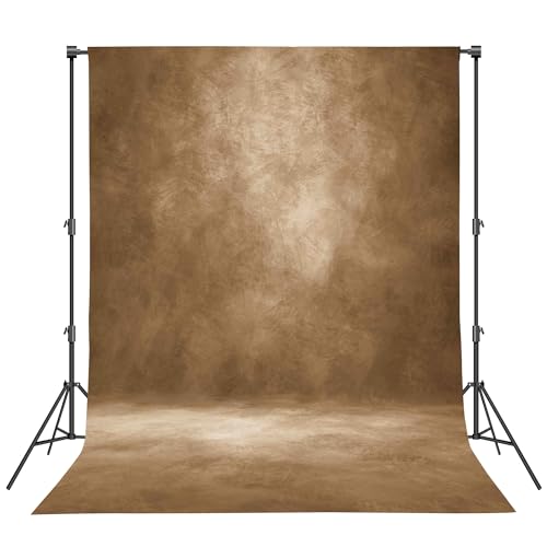 Haboke Abstract Professional Photography Backdrop for Portrait Photo Props Booth Background Photoshoot Studio with Polyester Fabric Roller Pocket on Top(8x12ft,Dark Brown,No Stand)