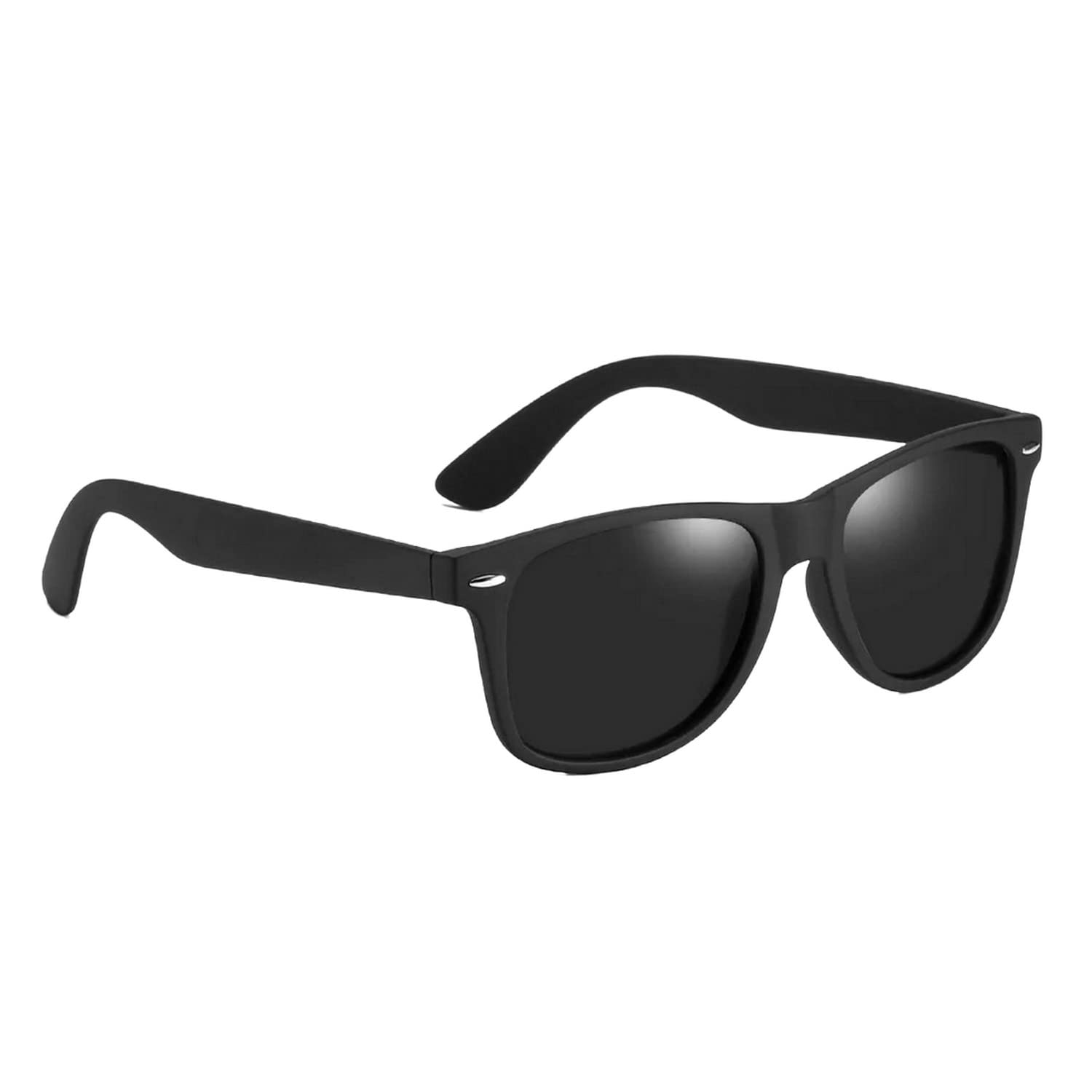 DervinUV 400 and Polarized Rectangular Sunglasses for Men & Women (Black) - Pack Of 1