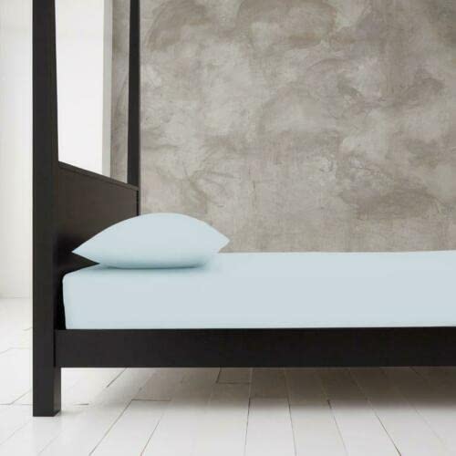 Fitted Sheet - Soft Wrinkle Free - Fits Mattress Perfectly - Deep Pocket Sheets - Small Double/Double/Single/King/Pillowpair (Sky Blue, Small Double / 4 FT) — image 1