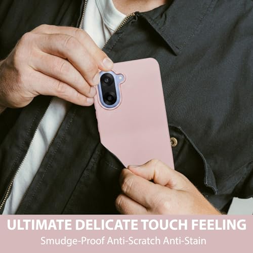 Image of LIRAMARK Liquid Silicone Soft Back Cover Case for OnePlus Nord CE 5 5G| Soft Micro-Fibre Lining Inside | Camera Protection Bump (Pink)