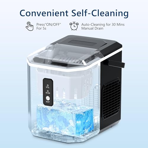 image for STPASDATRKK Countertop Ice Maker, 9 Cubes in 6 Mins, 22lbs in 24Hrs, 2