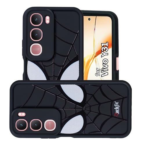Image of DARKFIT Back Case Cover Compatible for Vivo Y31 5G | Silicone Case | Camera & Body Protection| Shock Proof | for Vivo Y31 5G | Color Black