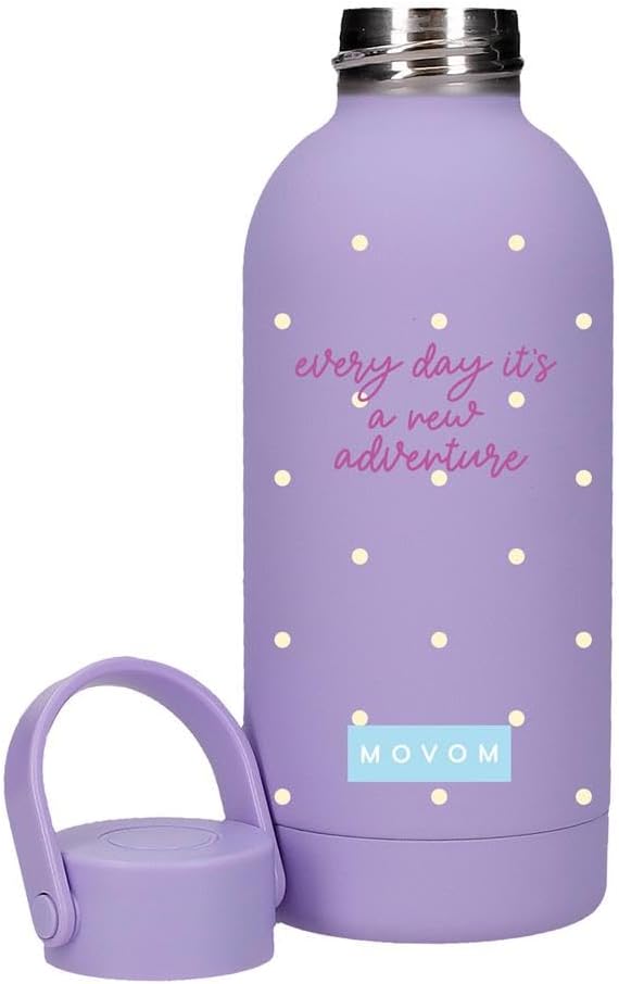 Enjoy Stainless Steel Water Bottle, Pink, 6.5 x 18.5 x 6.5 cm, Stainless Steel, Pink, Talla única, pink, Einheitsgröße, Stainless steel water bottle