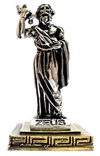 IconsGr Ancient Greek Zamac Miniature Statue of Zeus (Silver)