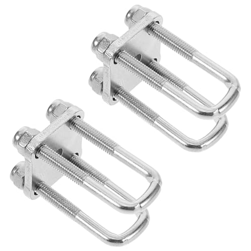 GRIRIW 4pcs Mini Stainless Steel U Bolt Kit for Trailer Axle Model Simulation U Shaped Bolts for Automotive and Industrial Models Realistic Design for Collectors and Enthusiasts