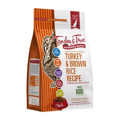 Tender & True Antibiotic-Free Turkey & Brown Rice Recipe Dog Food, 4 lb Cover