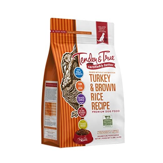 Tender & True Antibiotic-Free Turkey & Brown Rice Recipe Dog Food, 4 lb