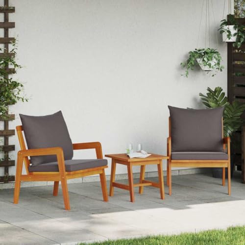 Fauteuil de jardin en acacia massif chaises extérieures résistantes aux intempéries - 2