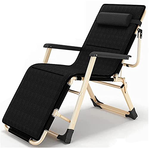 Chaise longue à gravité zéro pliable et réglable avec appui-tête amovible