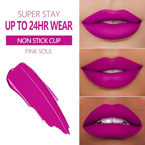Image of MAKI YIKA 3Pc Matte Liquid Lipstick Red Hot Pink Nude Lipsticks for Women