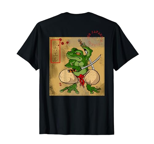 Japanese Samurai Bushido Toad Warrior Vintage Old Stamp Frog Camiseta