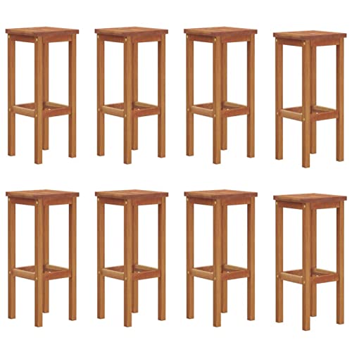 ANGYANG Ensemble de Bar de Jardin 9 pcs Bois d'acacia Solide a,Ensemble Bar Exterieur,Ensemble Table et Chaise de Bar,Salon de Jardin Exterieur – vue 5
