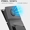 Cover Plates for PS5 Pro Disc Edition with Cooling Vent, PS5 Pro Faceplate ABS Hard Shockproof Anti-Scratch Dustproof Protective Plates, Replacement Side Shell Skin Case for PlayStation 5 Pro -Black