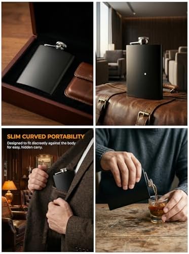 2 Pack Flask, Flasque Alcool - 5