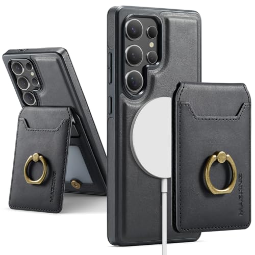 Étui de téléphone iPhone 15 premium avec portefeuille amovible aimanté