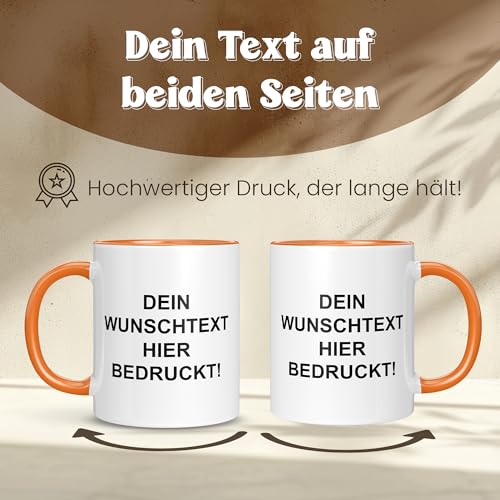 LIEBTASTISCH Personalisierte Tasse – Tasse mit Namen – Spülmaschinen- & Mikrowellengeeignet – In Deutschland bedruckt – 330 ml… – Ansicht 2