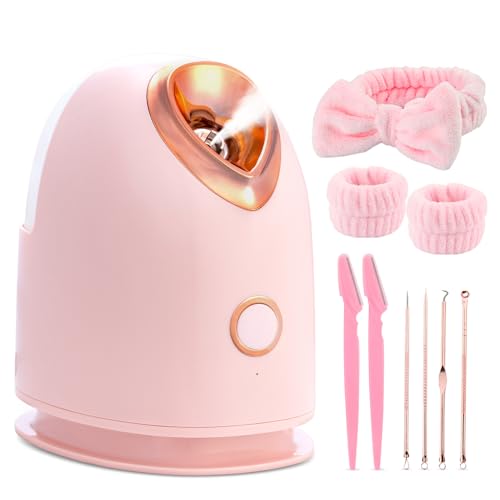 Face Steamer for Facial Deep Cleaning Unclogs Pores, Nano Ionic W...