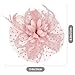 KEUKORZ Fascinators Hats Tea Party Hat for Women Flower Mesh Feathers Headband Women Outfits Wedding (Light Pink)