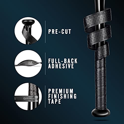 Champkey Pro 40" Bat Grip Tapes 2 Pack | All-Weather Performance Bat Tapes | Precut And Full Adhesive Back Baseball Grip Tapes #TOP1