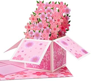 3D Bouquet Pop Up Card, Mother's Day Gift Card, Birthday Card for Her, Valentine's Day Anniversary Card, Thank You Card, 3D Flower Box Greeting Cards with Note Card and Envelopes for All Occasions