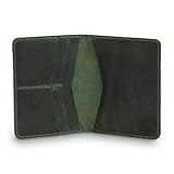 PEGAI Personalized Leather, Passport Holder For Travel | Handmade Passport Wallet Cover Case | Travel Document Holder, Passport Cover for Men, Women, and Family | Pike (Green)