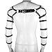 Mens Chest Harness Cosplay Top PU Leather Chest Shoulder Straps Body Harness Strap Male Punk Fashion Fantasy Costume Rave Outfit for Music Festival Party Halloween Cosplay (Black)