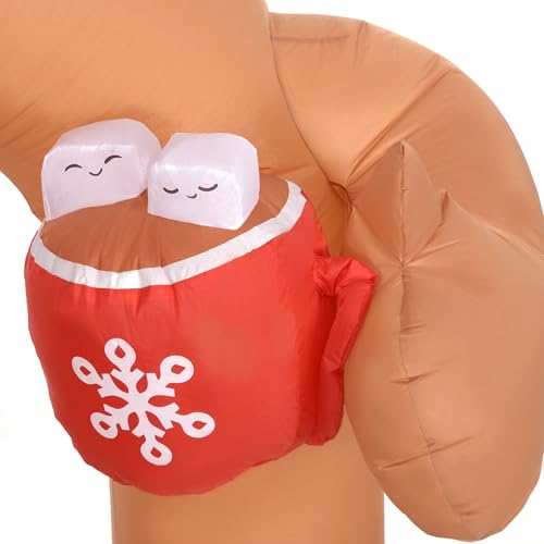Outsunny 9.2' Christmas Inflatables Gingerbread Man Arch with White LED Lights, Blow-Up Outdoor Christmas Decorations for Lawn Garden Party by Outsunny - Image 9