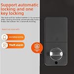 Keyless Entry Door Lock, Keypad Door Lock, Smart Deadbolts for Entry Door Waterproof with Virtual Password Mechanical Key Access Emergency Charging Port - Silver