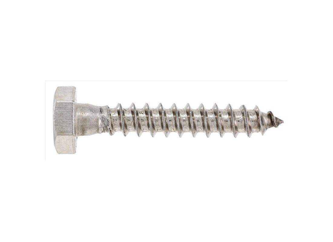 Hillman 1/4 in. x 1-1/2 in. L Hex Stainless Steel Lag Screw 50 pk