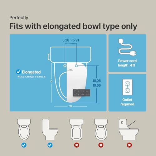 COWAY Bidetmega 200N *Elongated* Electronic Bidet Toilet Seat with Instantaneous Water Heating, Heated Seat and Dryer, Soft Close Lid, Stainless Nozzle, Night Light, Self Cleaning, Remote Control - image 8