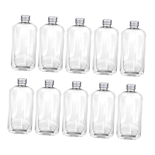 Healeved Simple Refillable Plastic Milk Tea Bottle Leakproof Travel Bottle for Shampoo