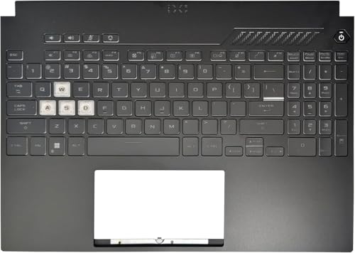 100% New Laptop US Keyboard Compatible for ASUS TUF Dash Gaming A15 F15 FX507 FA507 FX507Z FX517 RGB Colorful Backlit Palmrest Upper Cover Case 33NJKTAJNW0