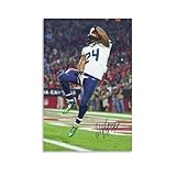 Marshawn Lynch Poster American Football Posters Decorative Wall Art Living Room Poster Bedroom 12x18inch(30x45cm)