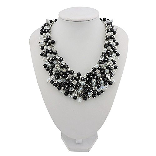 Bocar Fashion Crystal Chunky Collar Statement Necklace For Women Gift (Nk-10260-Black) #TOP2