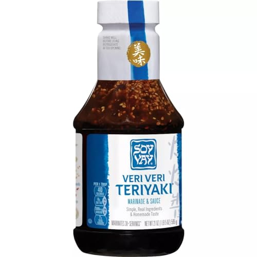 Soy Vay Marinade & Sauce- Simple, Veri Veri Teriyaki, 21oz (Pack of 2) Authentic Asian Flavor, Ideal for BBQ, & Everyday Cooking\" + CreateAndBundle Sticker
