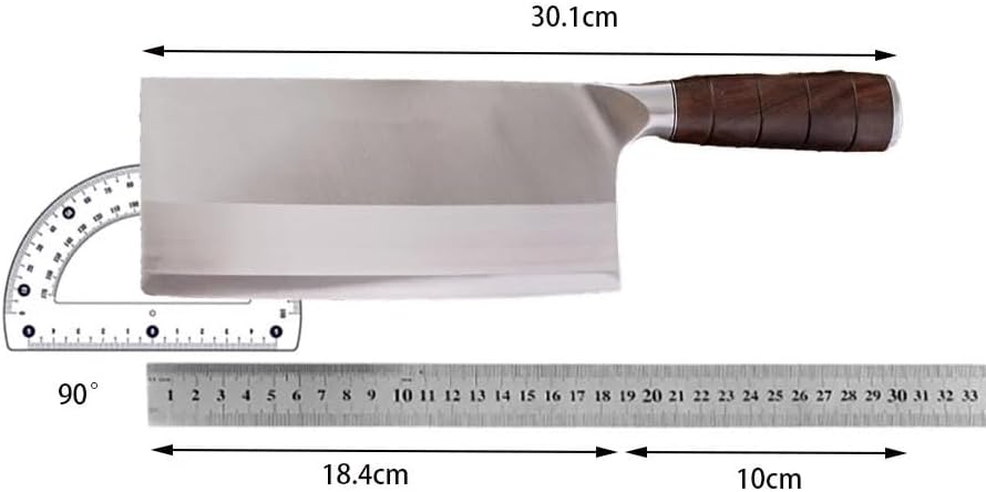 DAXXIN Meat Cleaver,Cleaver Knife, 7.2 Inch Slicing Knife 3-layer Clad Steel 9Cr18MoV Blade Cutlery Wood Handle Vegetables Cleaver Meat Kitchen Sharp Knives