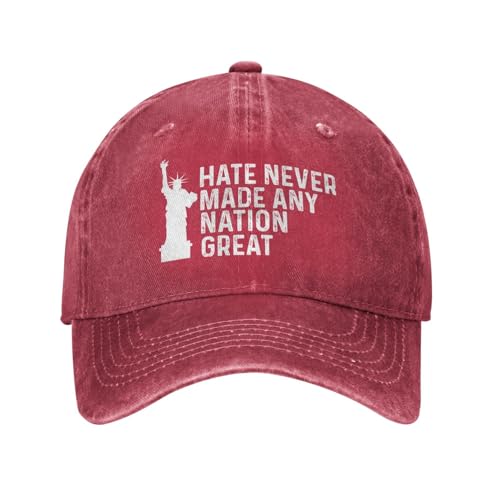 Statue of Liberty Political Slogan Graphic Baseball Cap Polyester Red, for Men and Women, Daily wear