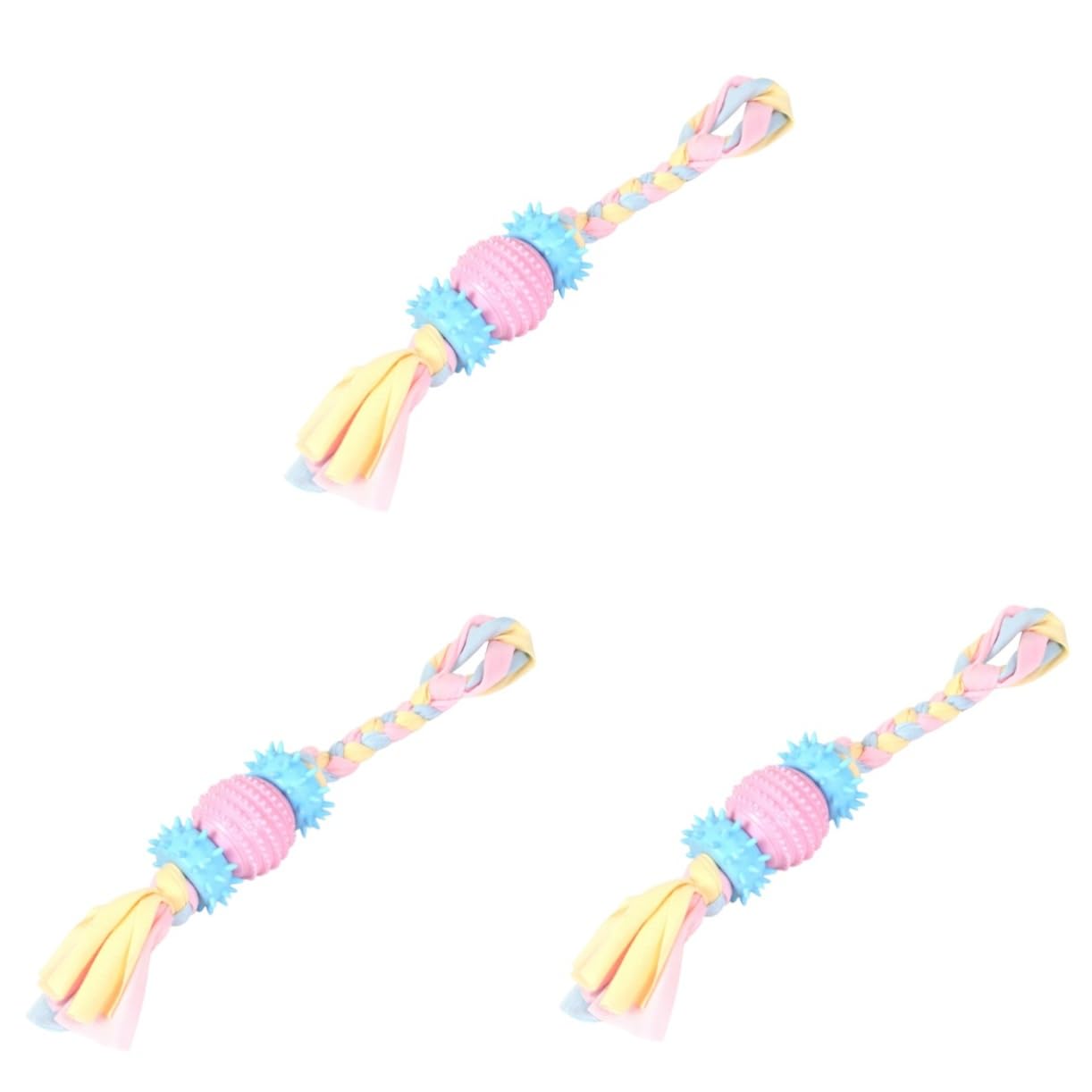 Mipcase Juguetes Juguetes para Perros Juguetes para Masticar 3 Piezas De Juguete para Mascotas Juguete De Cuerda De Algodón para Mascotas Juguete para Morder Perros Suministros para