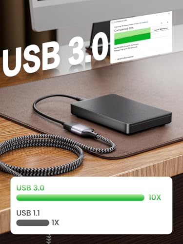 3BAO USB 3.0 Extension Cable 3M, Braided Type A Male to Female Data Transfer Cord with Gold-Plated Connector for Flash Drive, Hard Drive, Printer, Webcam - Image 3