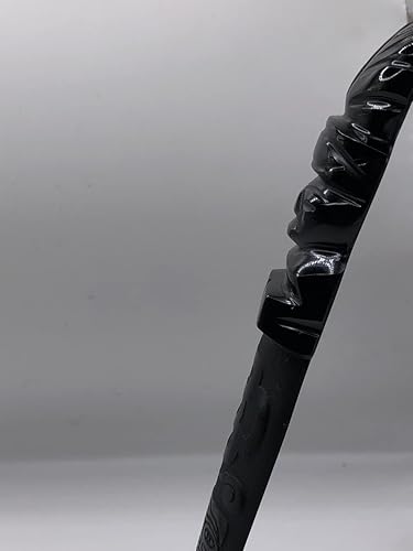 Miniatura 5 de Abridor de letras de obsidiana negra de 7.9 pulgadas, grabado pulido, figura, piedra de pisapapeles (moderno)