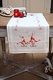 Fil: 100% coton DMC Vervaco Kit chemin de table Noël lutins Multicolore ,40,0 x 100,0 x 0,3 cm