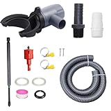 Regentonne - Regenwassersammler Fallrohr Set (70-110mm), Wassertonne Anschluss mit 1m Schlauch & Montagezubehör, Fass-kompatibel für Dächer Bis 80 m², Weithalsfass & Futtertonne Universaladapter