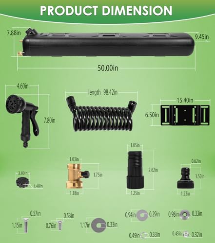 Tanque de agua presurizado portátil Yoursme de 8 galones, ducha portátil para camping con manguera de rociado, montaje en portaequipajes para camionetas y vehículos todoterreno miniatura 6