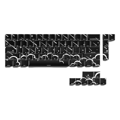 Impression latérale sur ce lot de 74 touches profilées pour clavier mécanique rétro-éclairé