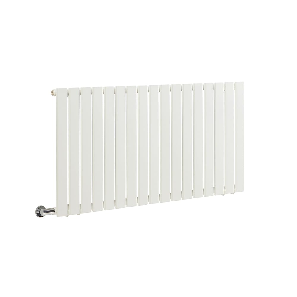 Milano White Alpha 1000W Horizontal Single Flat Panel Electric Radiator - 635Mm X 1190Mm