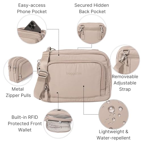 Image of Baggallini Triple Zip with Front Wallet /Trifecta RFID Wallet Crossbody