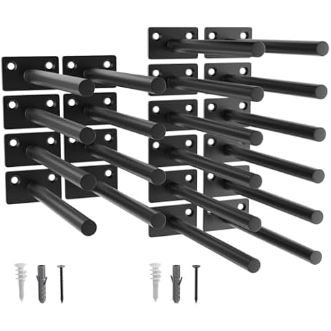 LEOPO 20 Pack-6 inch Floating Shelf Bracket, Hidden Brackets for Wood Shelf,12-Pack and 8-Pack Combo Set Cover