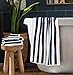 ORIGINAL KIDS 6 Piece Towel Set - Cabana Stripe - Rugby Stripe - 2 Bath Towels, 2 Hand Towels, 2 Washcloths - 100% Cotton - Soft Absorbent Quick Dry Durable Pool Shower Beach - Gift - Navy
