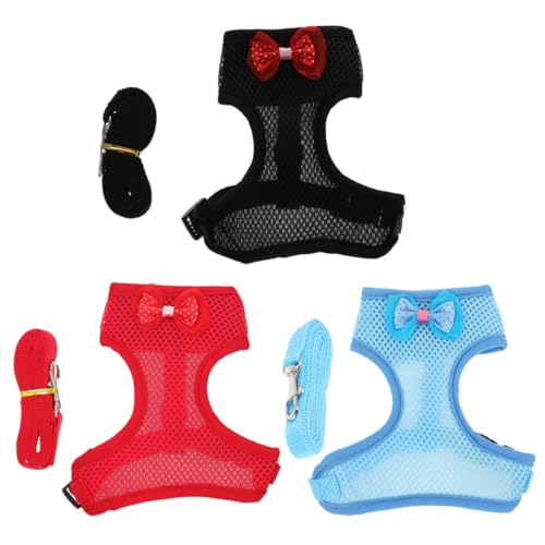 Garneck 3 Pack Pet Chicken Hand Pull Rope Harness Leash Set Chicken Traction Rope for Outdoor Activities