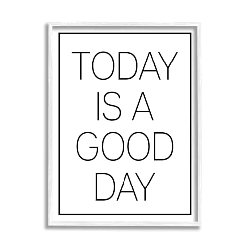 Image of Minimal Good Day Phrase, 11 x 14 Inch Framed Giclee Print